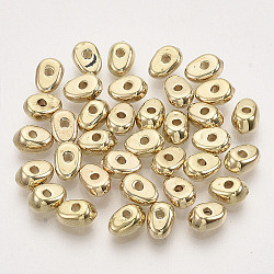 CCB пластиковые шарики, слеза, золотые, 7x4.5x3.5 мм, отверстие : 1.2 мм, Около 270 шт / 20 г