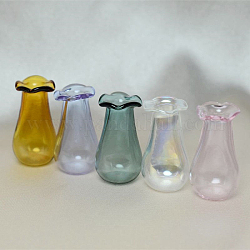 Ornamenti per vasi di vetro in miniatura, micro giocattoli accessori per la casa delle bambole che fingono decorazioni di scena, blush alla lavanda, 28x16mm