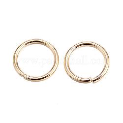 304 Stainless Steel Jump Rings, Open Jump Rings, Golden, 18 Gauge, 8x1mm, Inner Diameter: 6mm