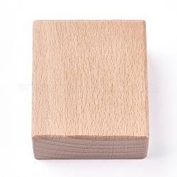Tampon en bois de hêtre, pour le scrapbooking, carrée, burlywood, 45x40x20mm
