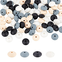 Dicosmétique 80 pièces 4 couleurs perles de boulier silicone en vrac lentilles en silicone perles en vrac soucoupe de 2mm perles d'espacement en vrac perle de silicone colorée perles de boule en vrac pour la fabrication de bijoux porte-clés