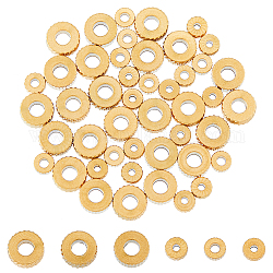 Superfindings 48 pz 6 perline in acciaio inossidabile stile 304, colonna, oro, 5~8.5x2~3mm, Foro: 1.5~3.5 mm, 8pcs / style