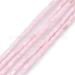 Натуральные пресноводные окрашенные бусы из ракушек, колонка, розовые, 4.8x3 мм, отверстие : 0.8 мм, около 78 шт / нитка, 14.96'' (38 см)