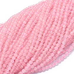 Natural Rose Quartz Beads Strands, Dyed, Round, 2mm, Hole: 0.5mm, about 195pcs/strand, 15.35 inch(39cm)