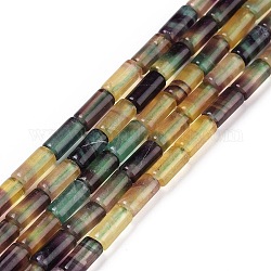 Natural Fluorite Beads Strands, Column, 8x3.5mm, Hole: 1mm, about 49pcs/strand, 15.35 inch(39cm)