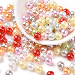 Perline acrilico perla imitato, Senza Buco, tondo, colore misto, 7mm, circa 2000pcs/scatola