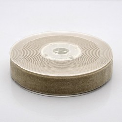 Polyester Velvet Ribbon for Gift Packing and Festival Decoration, Tan, 3/4 inch(19mm), about 25yards/roll(22.86m/roll)
