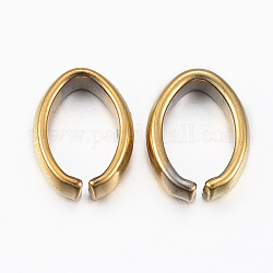 304 Stainless Steel Quick Link Connectors, Linking Rings, Oval, Golden, 13x10x4mm