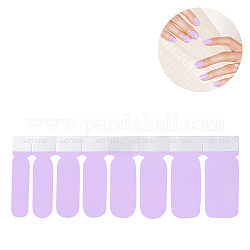 Сплошной цвет полное покрытие лучшие наклейки для ногтей, самоклеящийся, для женщин девушки маникюр украшения ногтей, средне орхидеи, 10.9x3.9 см