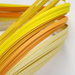 Bandes de papier quilling de 6 couleurs, jaune, 390x5mm, à propos 120strips / sac, 20strips / couleur