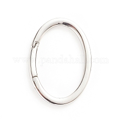 304 anelli porta molla in acciaio inossidabile, anelli ovali, colore acciaio inossidabile, 9 gauge, 35x25x3mm, diametro interno: 29x19mm