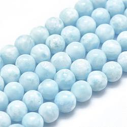 Natural Hemimorphite Beads Strands, Round, 6~6.5mm, Hole: 0.8mm, about 64pcs/strand, 15.75 inch(40cm)