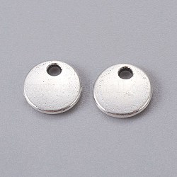 Alloy Pendants, Stamping Blank Tags, Cadmium Free & Lead Free, Flat Round, Antique Silver, 8x1.5mm