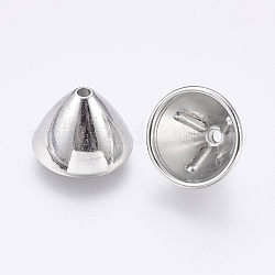 Ccb perline di plastica, cono, platino, 12.5x9mm, Foro: 1.6~10 mm