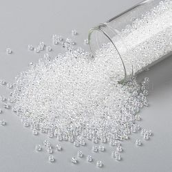 Toho perline rotonde, perline giapponesi, (161) cristallo trasparente ab, 11/0, 2.2mm, Foro: 0.8 mm, su 1110pcs / bottiglia, 10 g / bottiglia