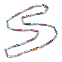 201 collane con catena a maglie in acciaio inossidabile per uomo donna, colore arcobaleno, 19.92~20.00 pollice (50.6~50.8 cm)