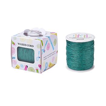 Cordones de algodón encerado, cerceta, 1mm, aproximamente 100yards / rodillo (91.44 m / rollo), 300 pie / rollo