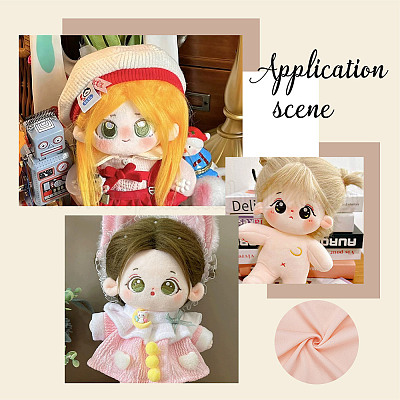 Ткань из кожи куклы из полиэстера DIY-WH0435-48C-1