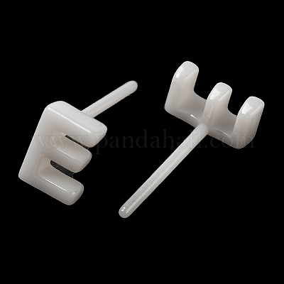 Гипоаллергенные серьги-гвоздики из биокерамики с цирконием и керамикой EJEW-F340-04E-1