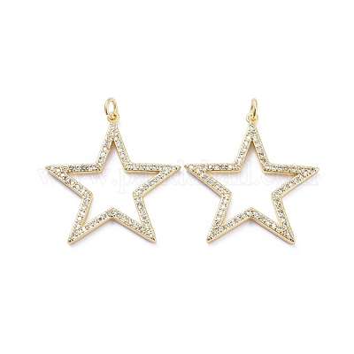 Латунные микро проложить кубического циркония подвески ZIRC-G163-05G-1