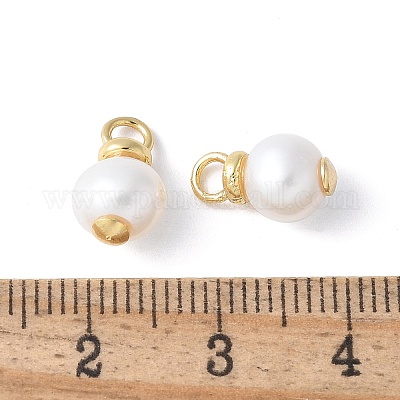 Латунь с подвесками из натурального жемчуга KK-F892-35G-1