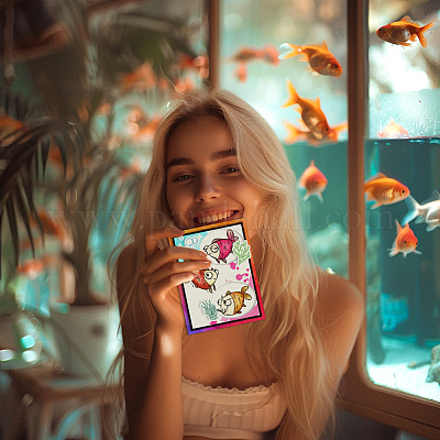 Прозрачные штампы из ПВХ с летней тематикой&nbsp;DIY-WH0631-0222-1