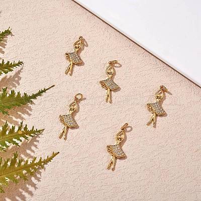 Подвески из кубического циркония с покрытием из латуни KK-SZ0005-95-1