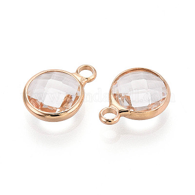 Латунь стекло подвески золотой тон&nbsp;GLAA-ZX008-24E-G-1