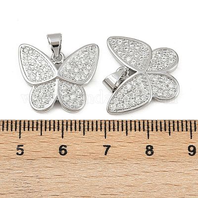 Латунные микропаве прозрачные подвески с фианитом KK-C109-01P-1