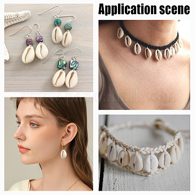 200 г 2-х цветных натуральных бусин из ракушек каури BSHE-AR0001-04-1