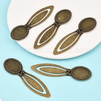 Старинные тибетский стиль сеттинги сплава закладки кабошон X-TIBE-Q032-27AB-NR-1