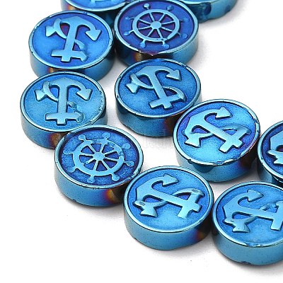 Гальванизировать синтетические немагнитных гематита бусы пряди G-E602-02B-1