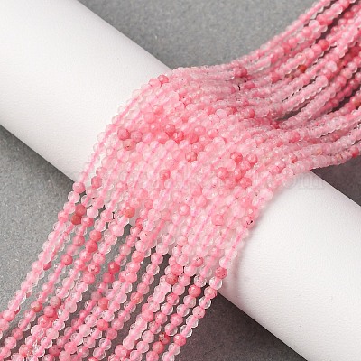 Природные родонит бисер нитей G-Z083-A01-2mm-1