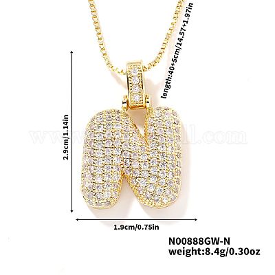 Элегантные латунные микропаве прозрачные кубические цирконии 3d начальные ожерелья DV4415-12-1