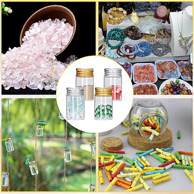 32 шт. 2-х цветные прозрачные стеклянные бутылки-контейнеры для бусин CON-SC0001-07B-1