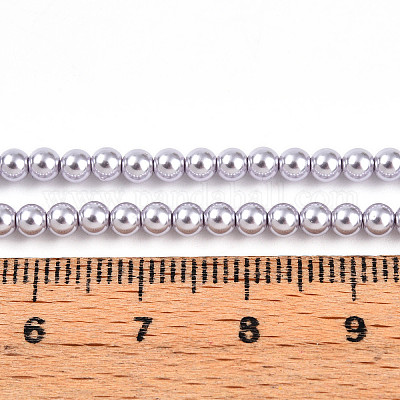 Выпечка из окрашенного перламутрового стекла жемчужные бусинки HY-N002-3mm-A04-1