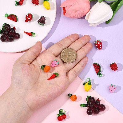 20 шт. 10 стиля подвесок и бусин ручной работы в технике лэмпворк&nbsp;LAMP-SC0001-62-1