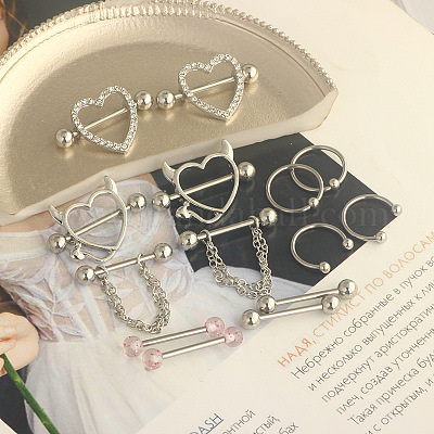 Набор колец для сосков из хирургической нержавеющей стали 316L WGB1007-01-1