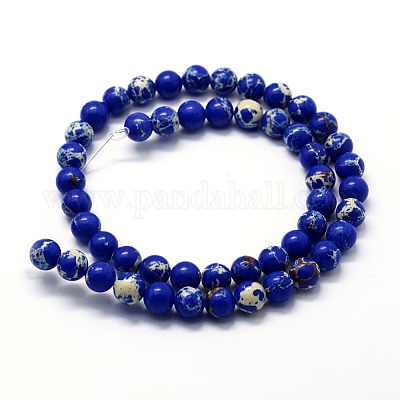 Синтетические имперские нитки из бисера яшмы G-I199-35-8mm-H-1