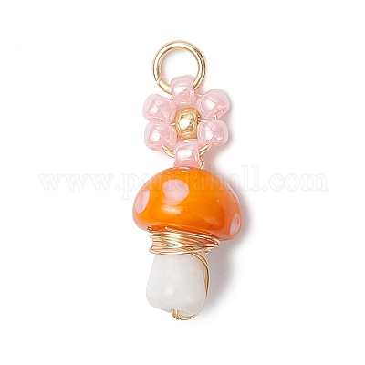 Подвески из меди ручной работы в технике лэмпворк PALLOY-MZ00667-1