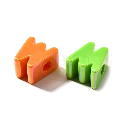 УФ-покрытие непрозрачные акриловые европейские бусины SACR-Z007-01W-1