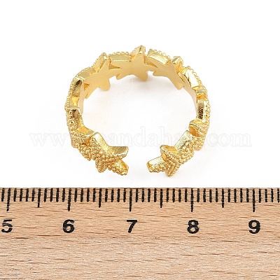 Латунные регулируемые манжеты для женщин RJEW-H256-16G-1