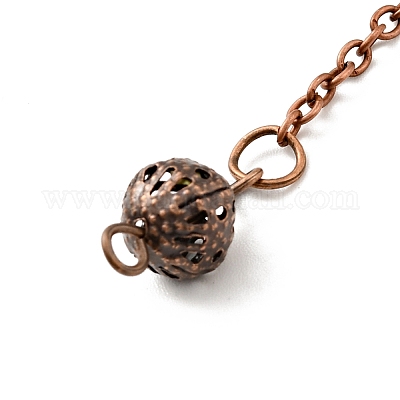 Маятники для биолокации с заостренными цепями из латуни HJEW-D004-03-1