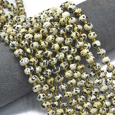 Природные яшмы далматин бисер нитей G-K389-E26-01-1