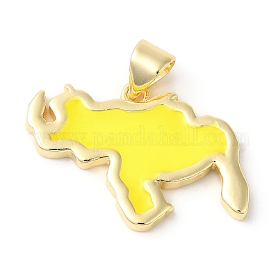 Эко-подвески с покрытием из латуни и эмали KK-R143-03D-1