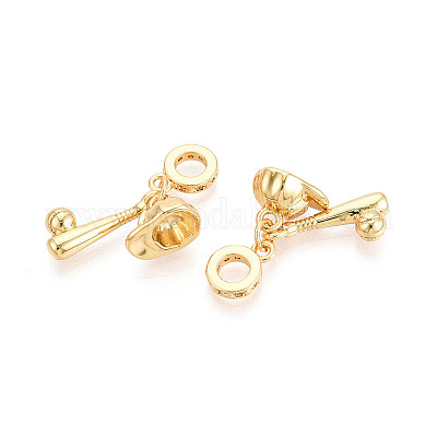 Латунь микропейв кубический цирконий европейские подвески с подвесками KK-N271-17G-1