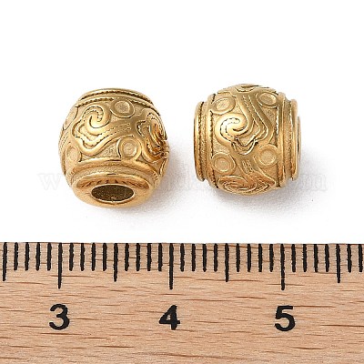 Европейские бусины из нержавеющей стали 304 STAS-Z052-01G-1