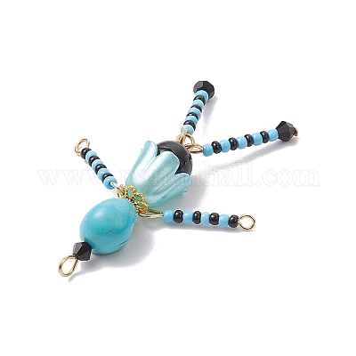 Подвески в виде маленьких скелетиков из стеклянного бисера PALLOY-MZ00761-1