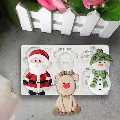 Silicone SNOWMAN ICE CUBE TRAYS Candy Wax Molds Snow Man Christmas Chocolate