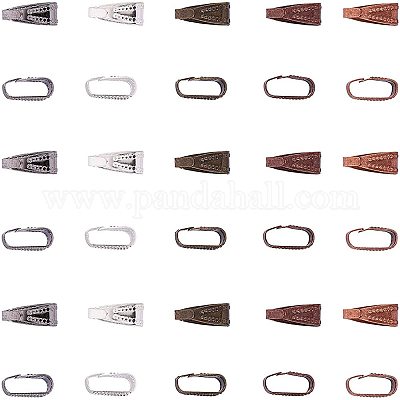 5 colors 50pcs Necklace Pendant Pinch Clip Bail Connector For DIY Jewelry Making 